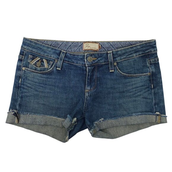 PAIGE Pants - Paige Fairfax Premium Denim DIY Cut Off Shorts Womens Size 29 Flap Pockets